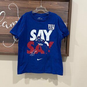NIKE NFL GIANTS SEQUON BARKLEY Short Sleeve Graphic T-Shirt Boy's Medium Sporty